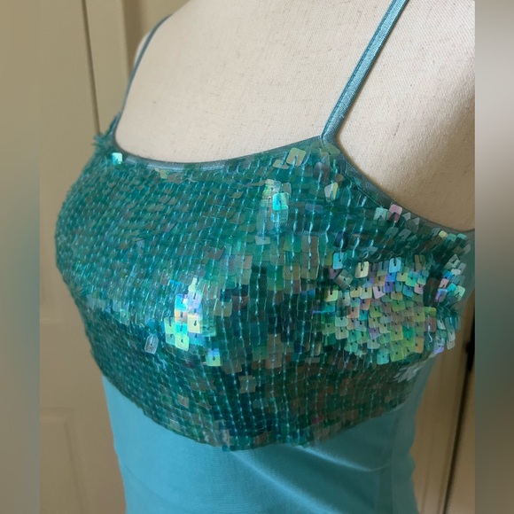 The Limited Tops - Y2K 2000s sequin mesh tank top